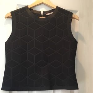 Zara Black Scuba Material Vest, Size M